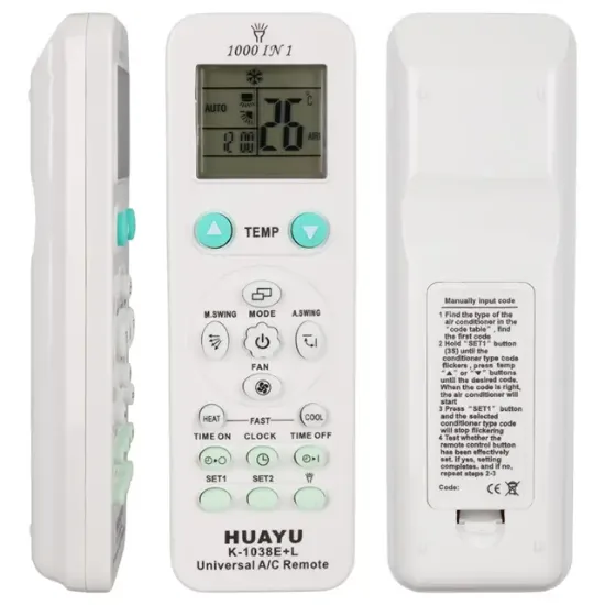 Huayu K-1038E+L  1000in1 Universal AC Akıllı Klima Kumandası resmi