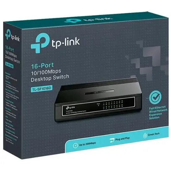 TP-Link TL-SF1016D 16 Port 10-100 Mbps Ethernet Switch resmi