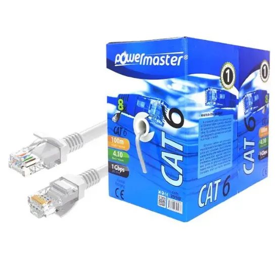 Powermaster Cat6 23 AWG 100 Metre Ethernet Network Kablosu resmi