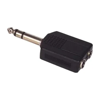 6.3 Mm Stereo Erkek / 6.3 Mm Stereo Dişix2 Çevirici Jack resmi