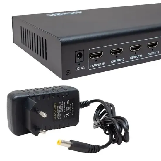 Powermaster 16 Port 1080P 3D 4Kx2K Destekli 1 Giriş 16 Çıkış HDMI Dağıtıcı PM-4262 resmi
