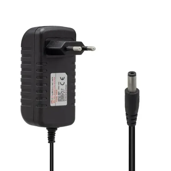 Powermaster PM-4531 12 Volt - 2 Amper 5.5*2.5 Mm Uçlu Plastik Kasa Priz Tipi Adaptör resmi