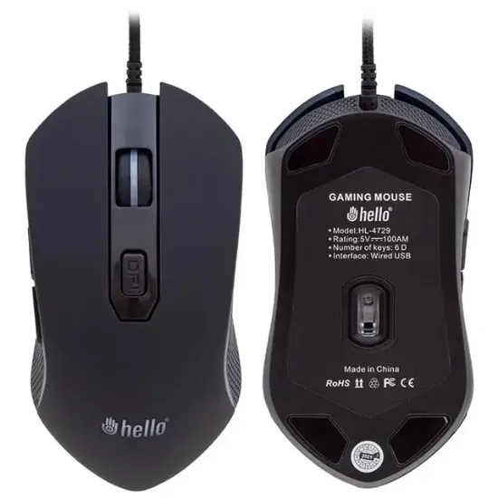 Hello HL-4729 Kablolu Oyuncu Gaming Mouse resmi