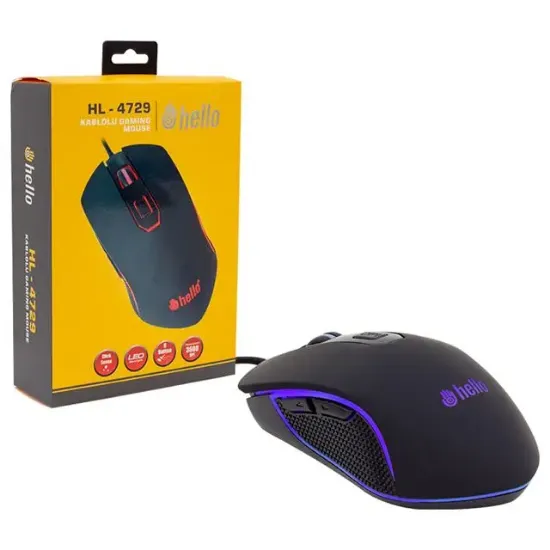 Hello HL-4729 Kablolu Oyuncu Gaming Mouse resmi