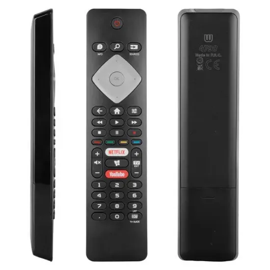 Philips BRC0884301/01- 43PUS6554- 50PUS6554/12- 55PUS6554- 65PUS6554/12 Netflix Youtube Tuşlu Lcd- Led TV Kumanda resmi