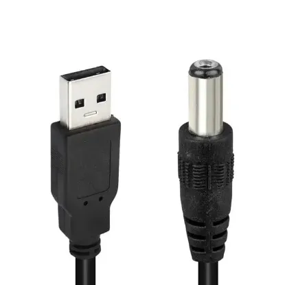 Powermaster Usb Erkek 5.5*2.5 Mm Uçlu Adaptör Jacklı 1 Metre Kablo                                         resmi