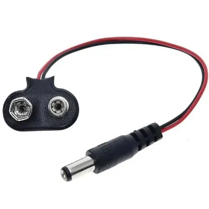 9 Volt 2.1 Mm Jacklı Pil Başlığı (IC-232A) resmi