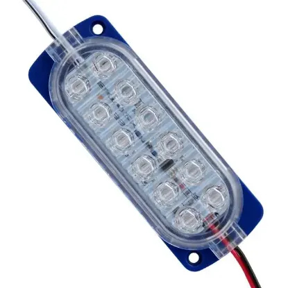 Powermaster Parlak Yanıp Sönen Mavi 24 Volt 1.2 Watt  2835 Modül Led resmi