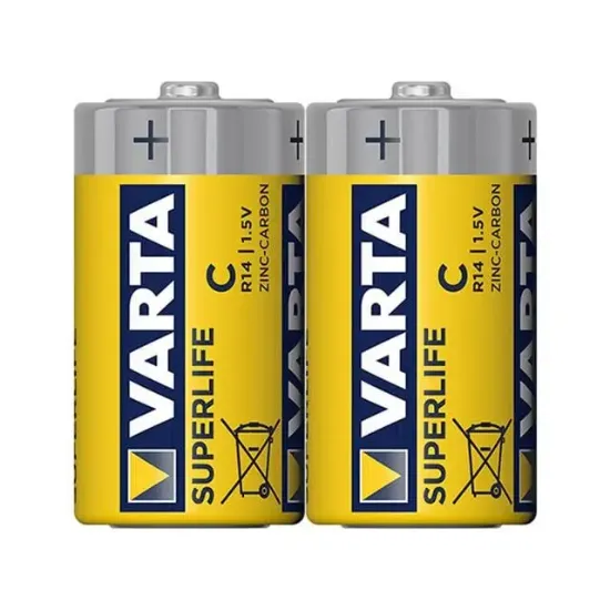 Varta Superlife Çinko Orta C Boy Pil (24'lü Paket) resmi