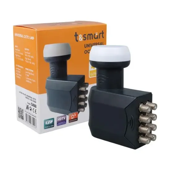 T&Smart 0.8dB Ultra HD 4K Universal Sekizli Lnb resmi