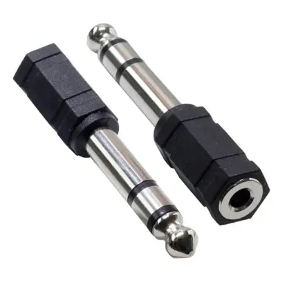 6,3 mm Stereo Erkek-3,5 mm Stereo Dişi Çevirici resmi
