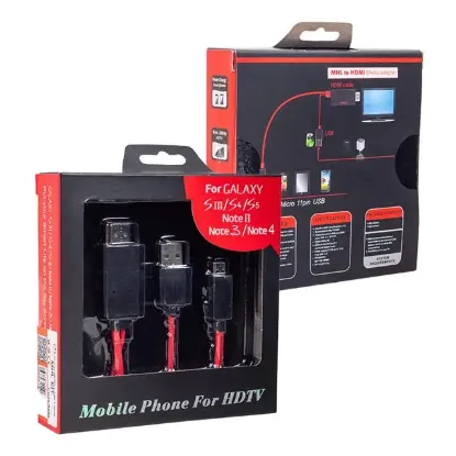 Powermaster Micro Usb S3-S4 HDMI Tv Bağlantı Kablosu Mhl Kit resmi