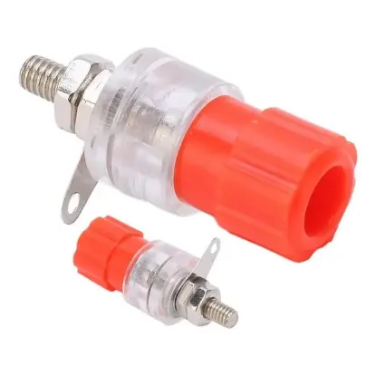 PowerMaster IC-240B Şeffaf 4mm Büyük Boy Banana Born Klemens (1 Adet) resmi