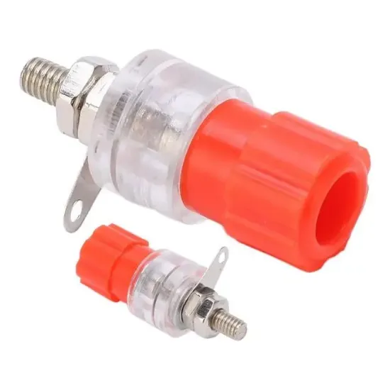 PowerMaster IC-240B Şeffaf 4mm Büyük Boy Banana Born Klemens (1 Adet) resmi