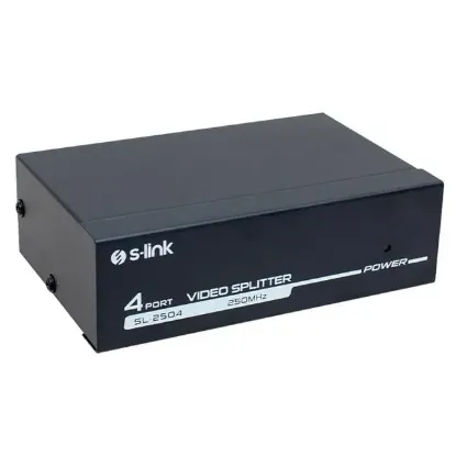 S-Link SL-2504 4 PORT 250 Mhz Monitör Çoklayıcı Vga Splitter Dağıtıcı resmi