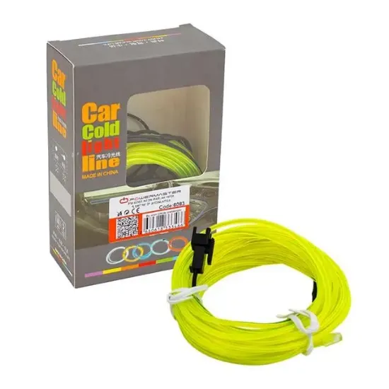 Powermaster 5 Metre 5 Volt USB Adaptörlü Neon Parlak (Florasan) Yeşil İp Aydınlatma PM-6083 resmi