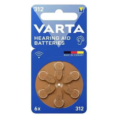 Varta 312 Numara Kulaklık İşitme Cihazı Pili (6'lı Paket) resmi