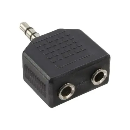 PowerMaster 3.5 Mm Stereo Erkek - 3.5 Mm 2 Dişi Çevirici Jack resmi