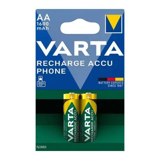 Varta T399 1.2V 1600 mAh Şarjlı AA Kalem Pil (2'li Paket) resmi