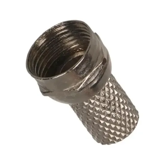 PowerMaster PM-683 F Konnektör RG6/U4 Uydu Anten Kablo Uyumlu Çevirmeli Vidalı Tip (100'lü Paket) resmi