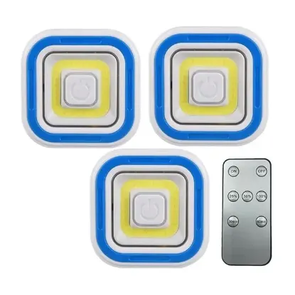 Powermaster PM-6936 Cob Ledli Pilli Uzaktan Kumandalı Üçlü Lamba resmi
