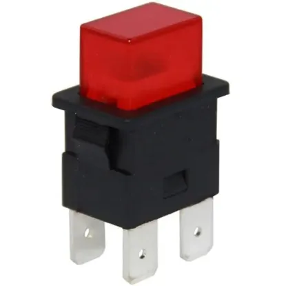 IC-180H 4 Pinli 220 Volt Kalıcı Basmalı Işıklı Anahtar PS23-16N resmi