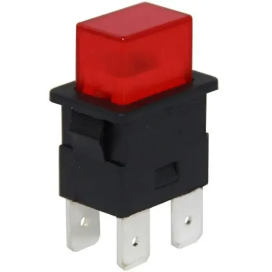IC-180H 4 Pinli 220 Volt Kalıcı Basmalı Işıklı Anahtar PS23-16N resmi
