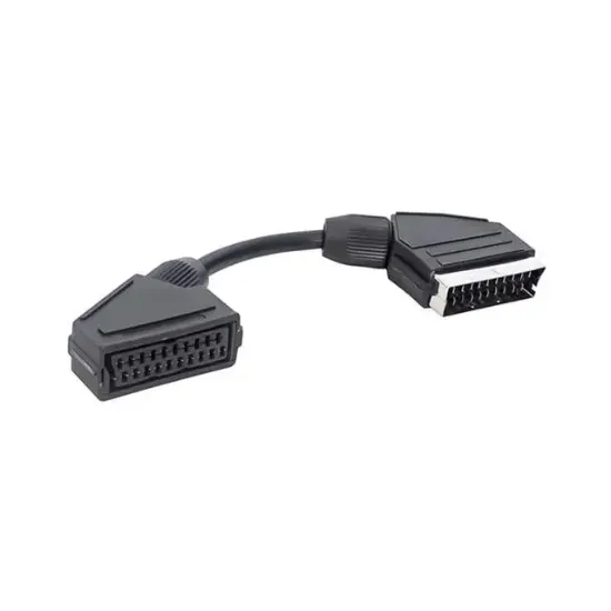 Scart Scart Erkek-Dişi Ara Kablo 20 Cm Elektromer resmi