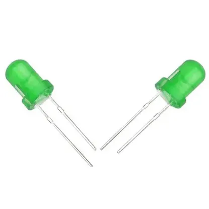 Halmet Mantar Led 5mm Yeşil Mat resmi