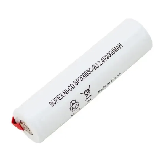 Supex Üst Üste Dik 2'li 2.4V 2000mAh Süpürge Pili resmi