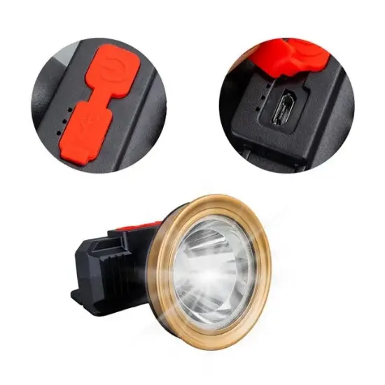 PowerMaster MX-81003 2 Watt Micro-USB Şarjlı 1200mAh 3 Modlu Kafa Lambası Feneri resmi