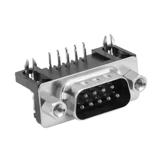 9 Pin Erkek D-SUB 90 Derece Konnektör resmi