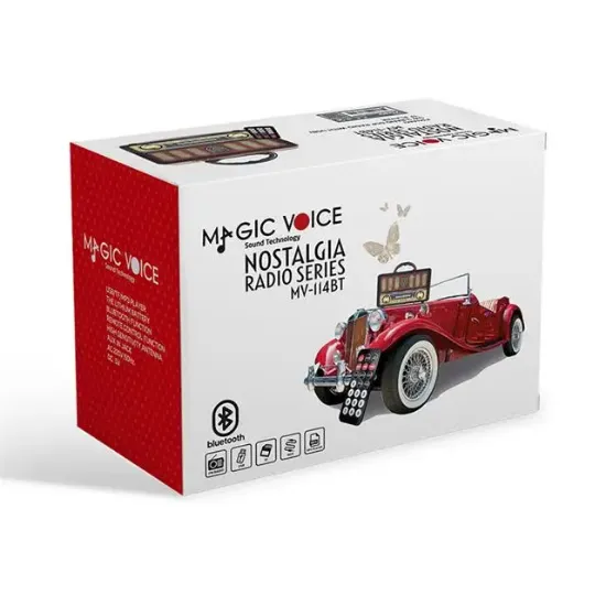 MagicVoice MV-114BT USB - SD - FM - Bluetooth Destekli Nostaljik Radyo resmi