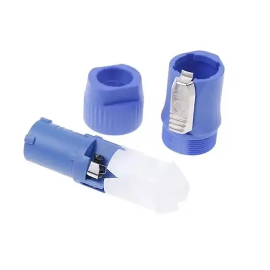 PowerMaster PM-7937 Erkek Powercon Giriş Konnektörü - Mavi Renkli Kilitli Güç Soketi resmi