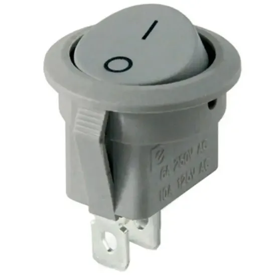IC-133B Gri 2 Pinli Işıksız Yuvarlak Açma-Kapama Anahtarı resmi
