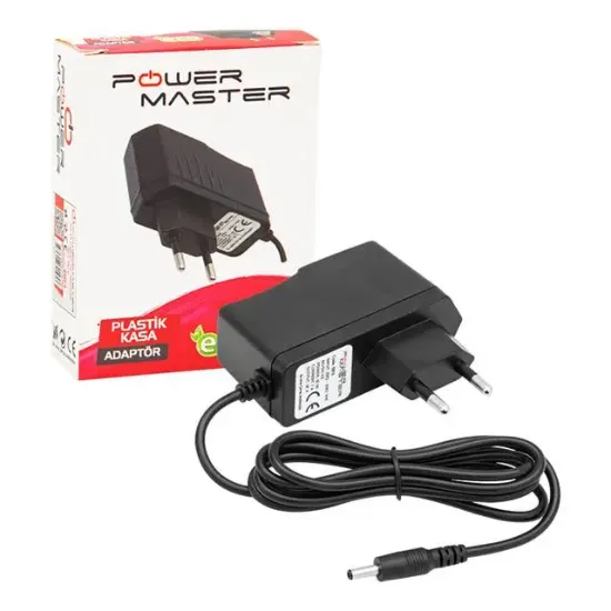 Powermaster PM-8113 12 Volt - 1 Amper 3.5*1.35 Mm Uçlu Priz Tipi Adaptör resmi