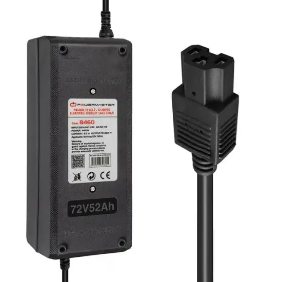 Powermaster PM-8460 72 Volt - 52 Amper Elektrikli Bisiklet Şarj Cihazı resmi