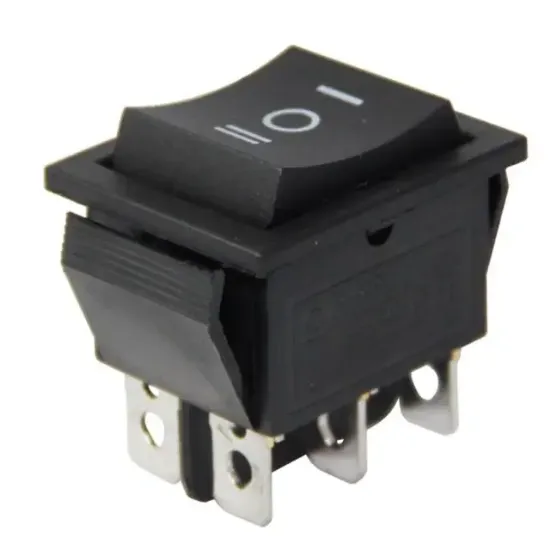 Geniş Işıksız 6 Pinli Yaylı Anahtar (Mom-Off-Mom) IC-110 resmi