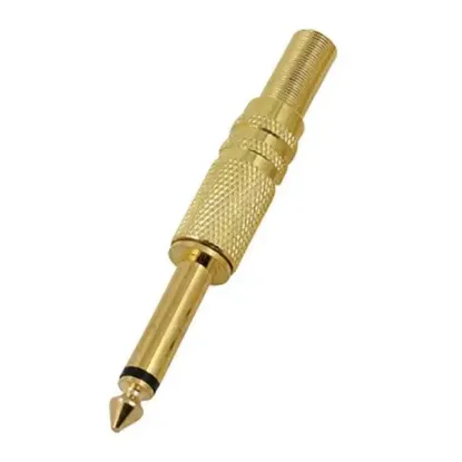 Gitar Jack Mono Sarı Gold Metal Jack Ze-1042 resmi