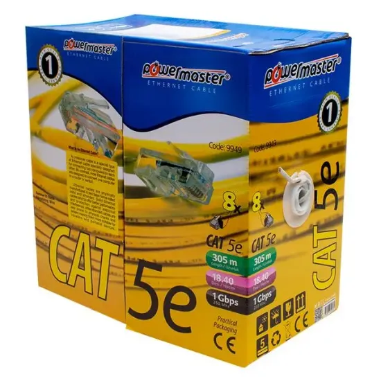 Powermaster Cat5 305 Metre Ethernet Network Kablosu resmi