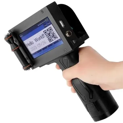 Powermaster PM-10878 4.3'' Dokunmatik Ekranlı Şarjlı Endüstriyel El Tipi Portatif Mürekkep Yazıcı resmi