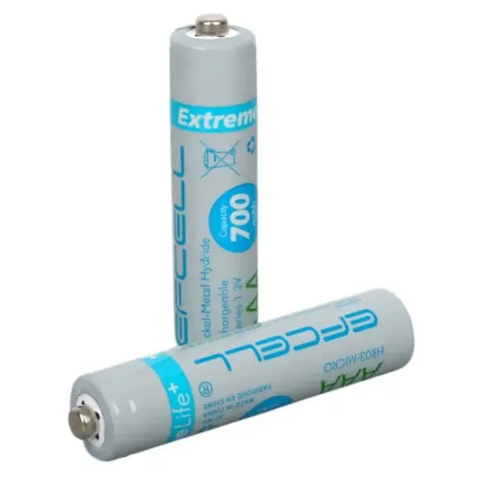 Efcell Extreme Life+ AAA 700mAh 1.2V Şarj Edilebilir Ni-MH Pil (2'li Paket) resmi
