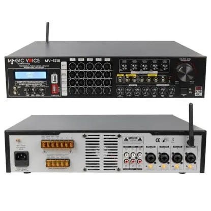 MagicVoice MV-1218 240W 5 Bölgeli USB/SD/Bluetooth Hat Trafolu Profesyonel PA Amfi resmi