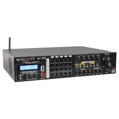 MagicVoice MV-1218 240W 5 Bölgeli USB/SD/Bluetooth Hat Trafolu Profesyonel PA Amfi resmi