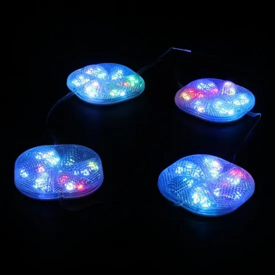 PowerMaster PM-14702 12 Volt 3 Watt RGB Yanıp Sönen Çakar 6565-2835 Modül Led 65x65x12mm resmi