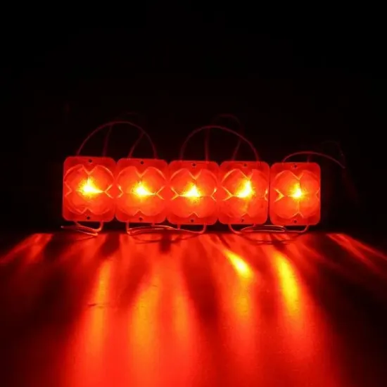 Powermaster PM-14712 12 Volt 2 Watt Kırmızı Yanıp Sönen Çakar 4333-3030 Modül Led 43x33x28mm resmi