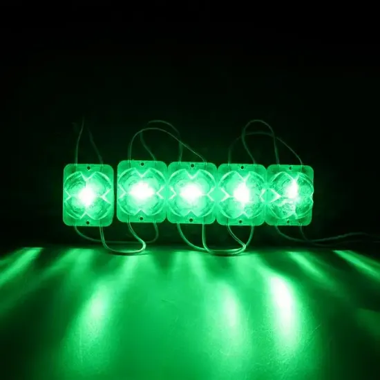 Powermaster PM-14714 12 Volt 2 Watt Yeşil Yanıp Sönen Çakar 4333-3030 Modül Led 43x33x28mm resmi