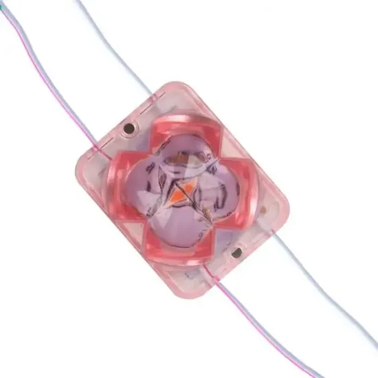 Powermaster PM-14716 12 Volt 2 Watt Pembe Yanıp Sönen Çakar 4333-3030 Modül Led 43x33x28mm resmi