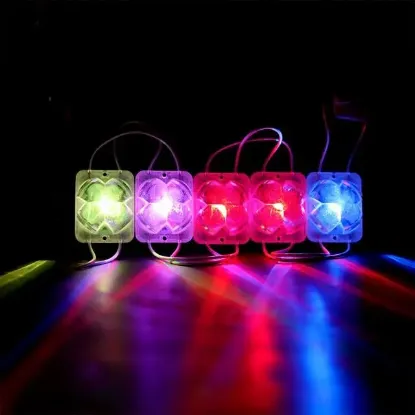 Powermaster PM-14718 12 Volt 2 Watt RGB Yanıp Sönen Çakar 4333-3030 Modül Led 43x33x28mm resmi