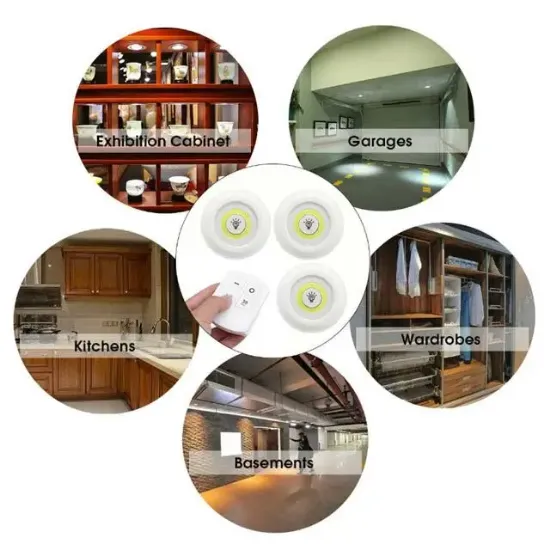 Powermaster PM-15084 Üçlü Kumandalı Pilli Dokunmatik Portatif Cob Led Işık Aydınlatma resmi